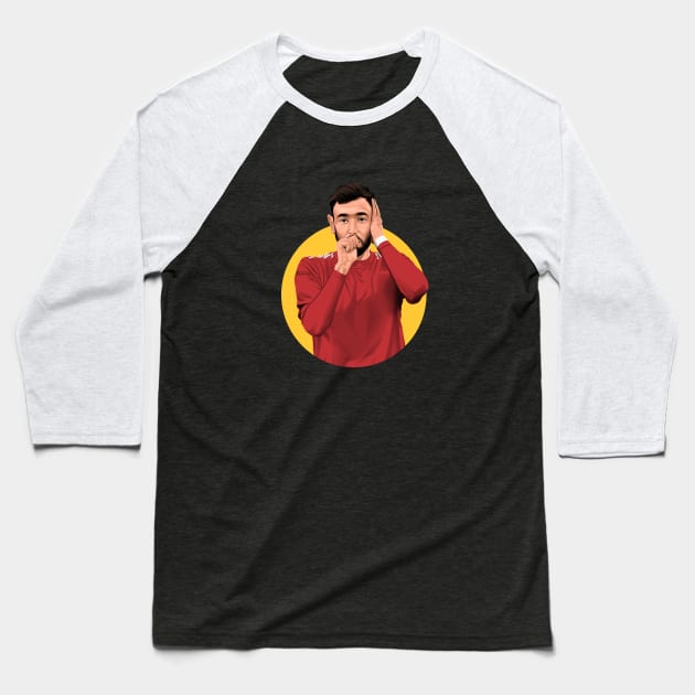 Bruno Fernandes Manchester United Baseball T-Shirt by Arissetyo